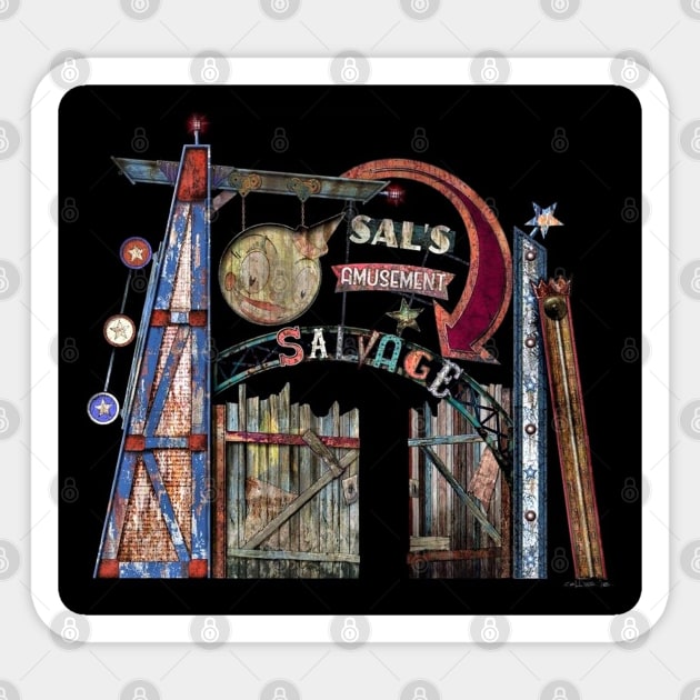 Sal's Amusement Salvage Sticker by SoggyCheeseFry